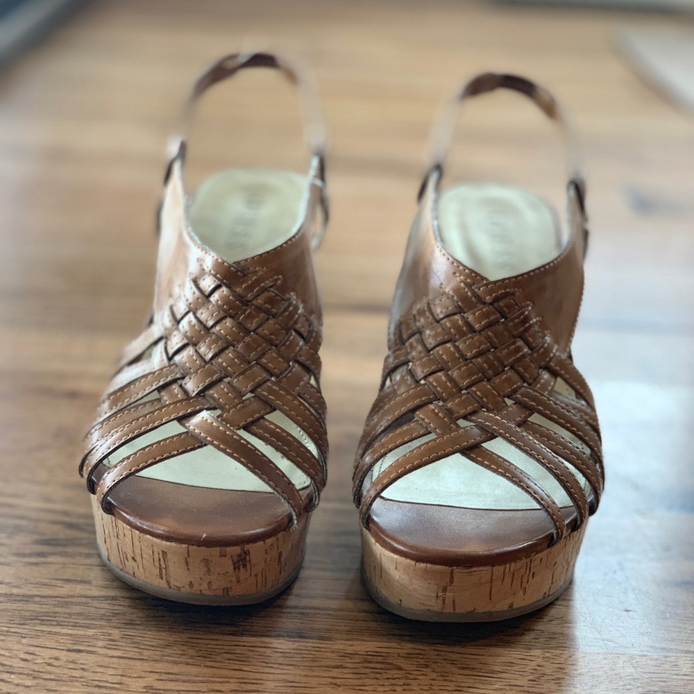 Guess Brown Wedge Sandals